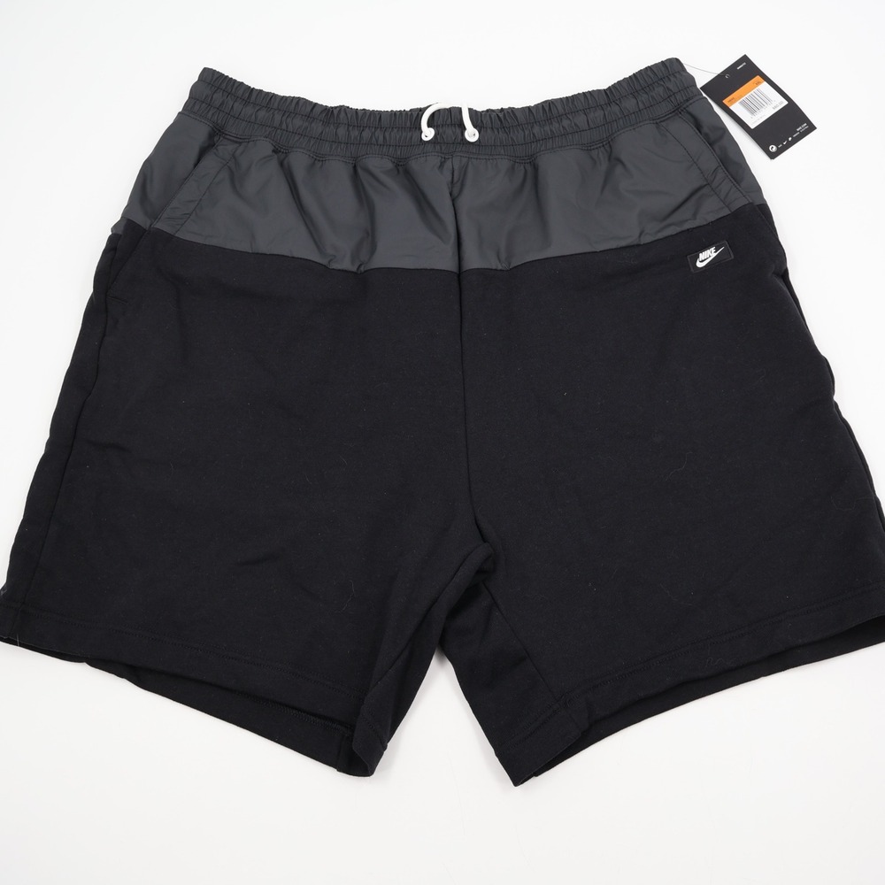 Nike Sportswear Mixed Media Shorts Mens XXL Black Grey 886247-010 NWT